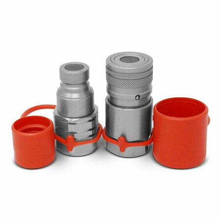 AFTERMARKET Flat Face Hydraulic Quick Connect Coupler Coupling Set (1/2 NPT) HYM40-1714